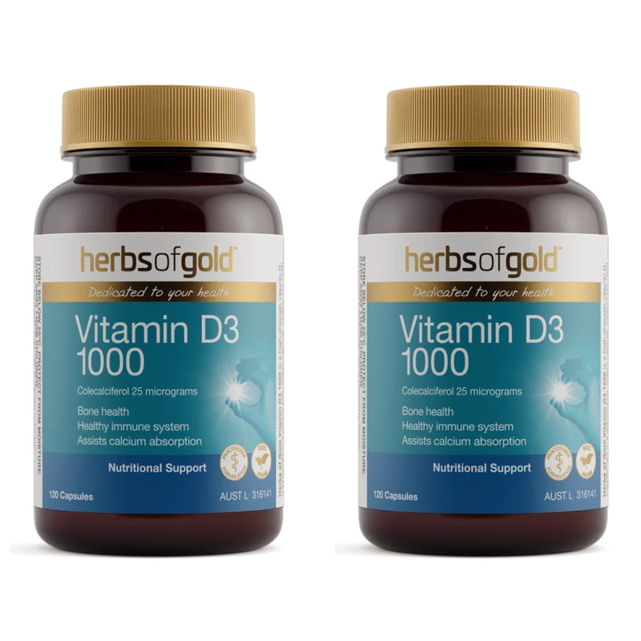 Herbs of Gold Vitamin D3 1000 120 Capsules