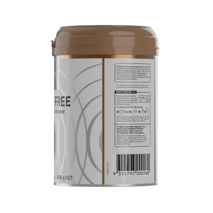BTNature® Premium Lactose Free Instant Full Cream Milk Powder 800g