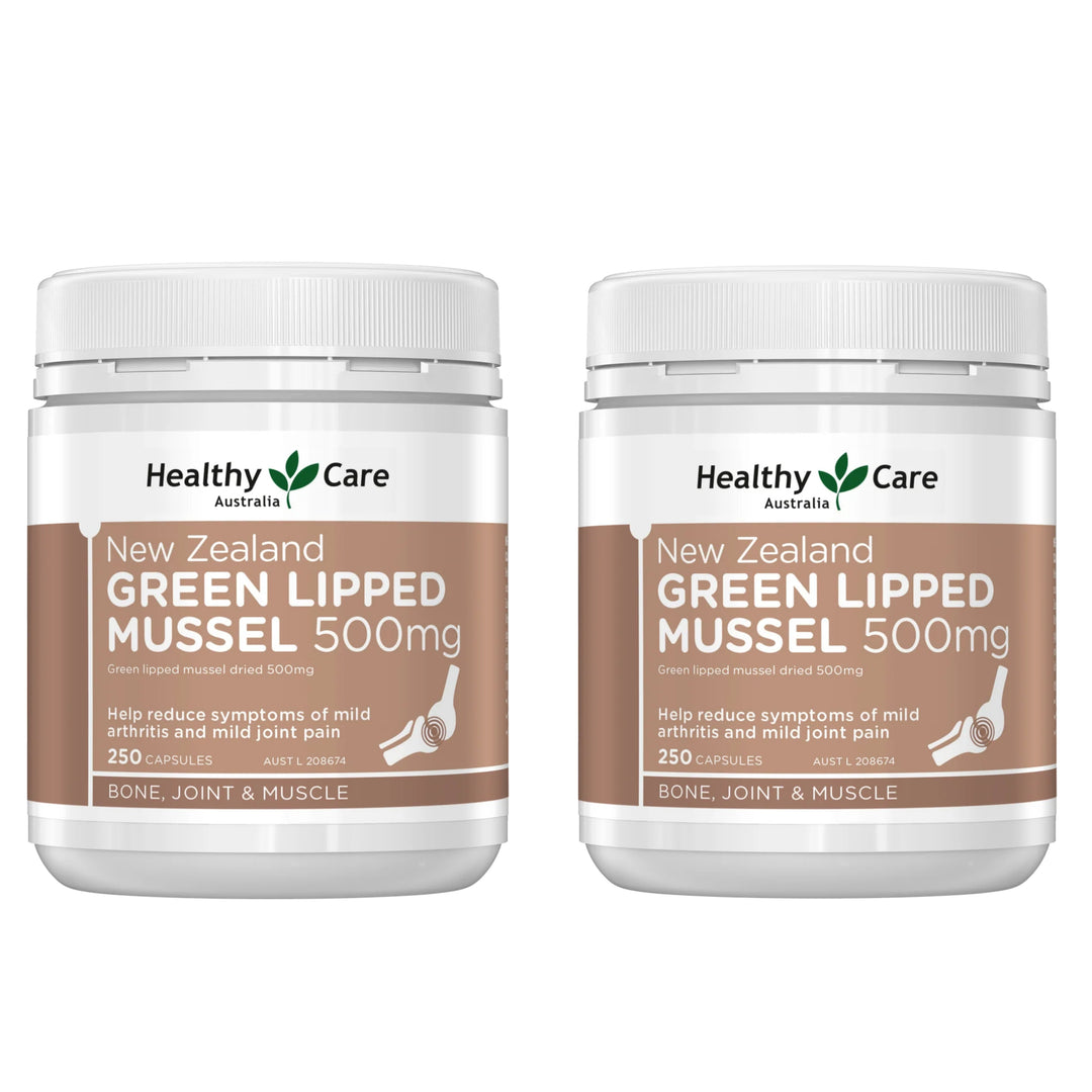 Healthy Care New Zealand Green Lipped Mussel 500mg 250 Capsules