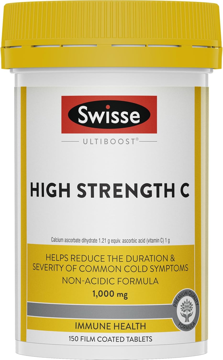 Swisse Ultiboost High Strength C - Helps Reduce The Duration Of Common Colds - 150 Tablets