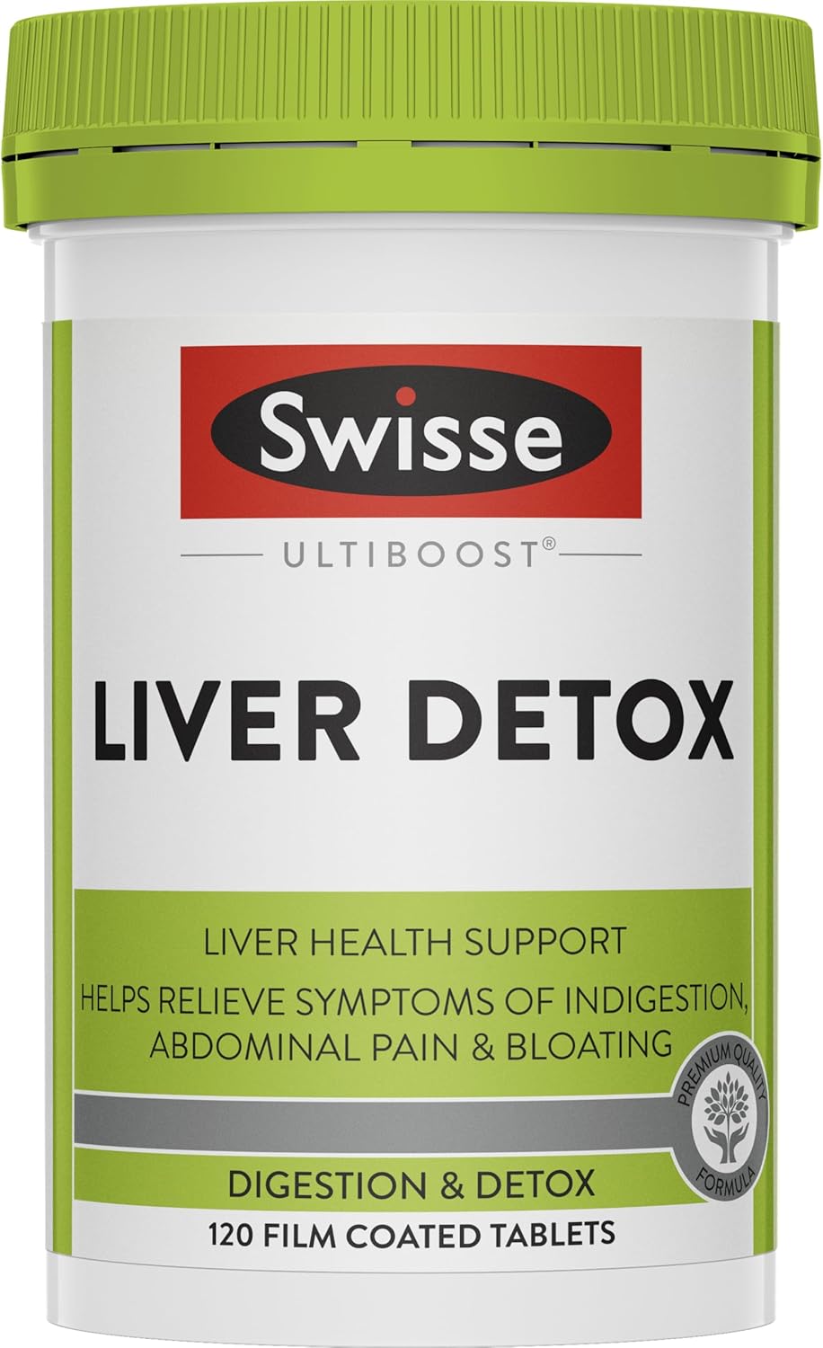 Swisse Ultiboost Liver Detox - with Milk Thistle, Globe Artichoke &amp; Turmeric For Liver Health Support - 120 Tablets