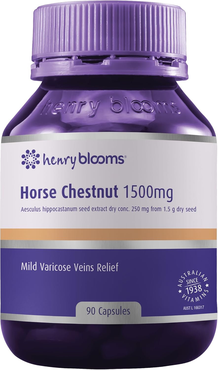 Henry Blooms 1500 mg Horse Chestnut 90 Capsules