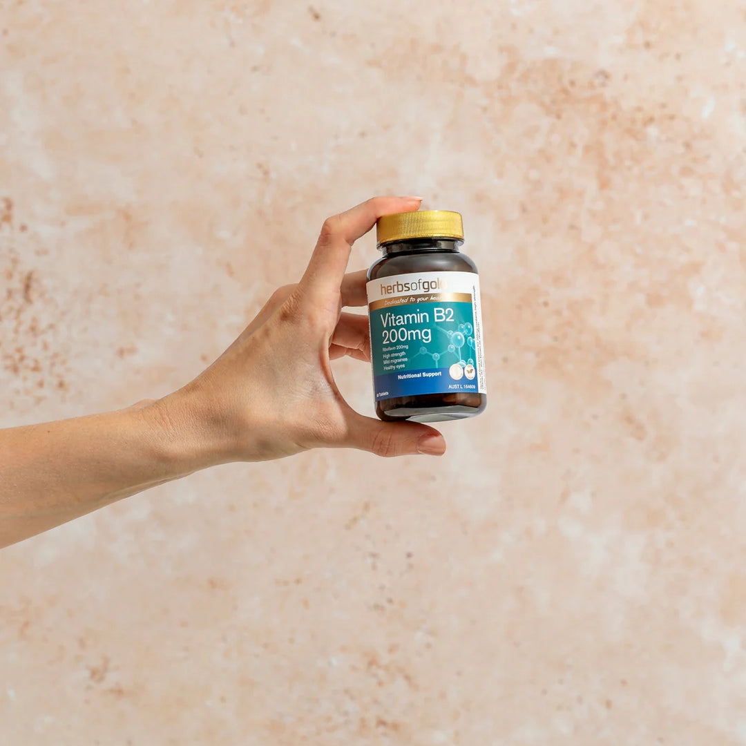 Herbs of Gold Vitamin B2 200mg 60 Tablets