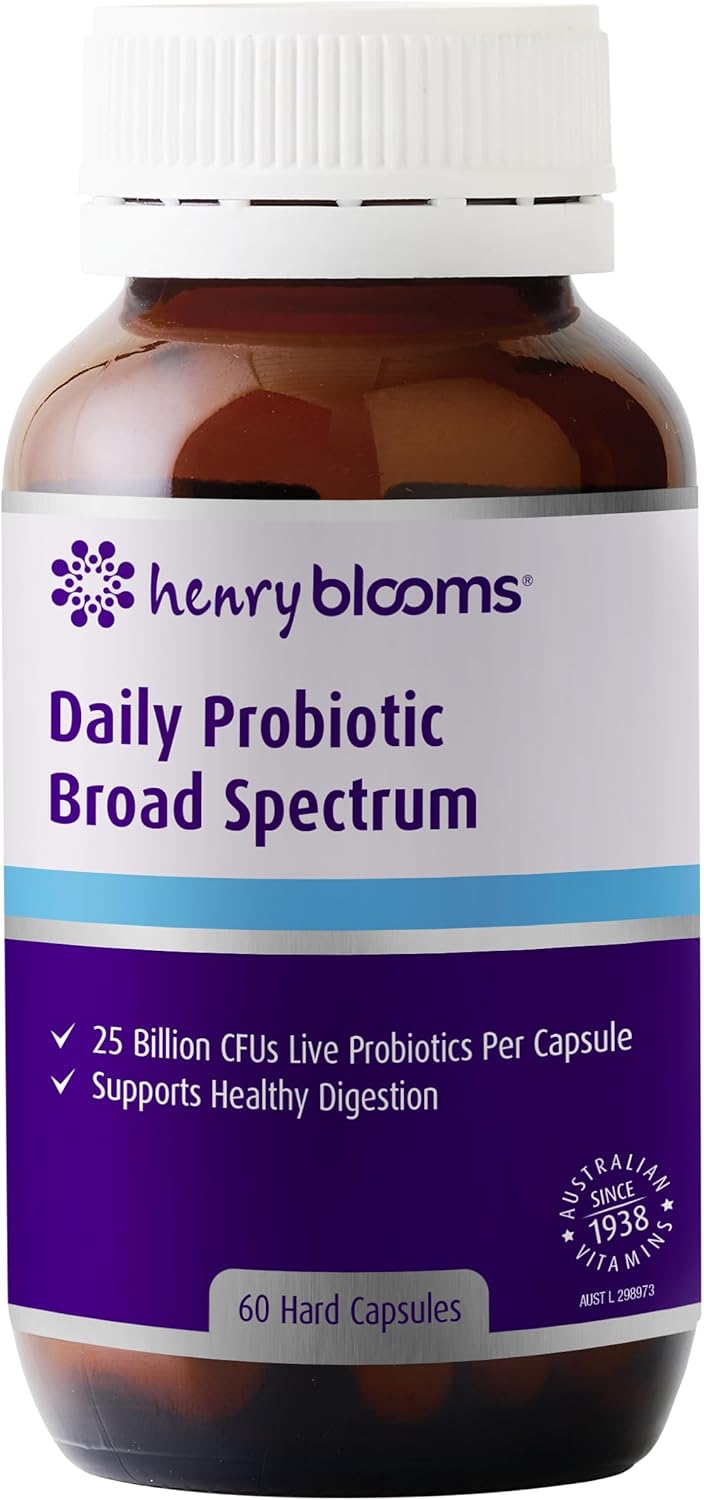 Henry Blooms Daily Probiotic Broad Spectrum 60 Vegetarian Capsules