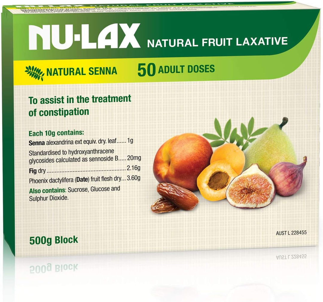 Nu-Lax Natural Fruit Laxative Block 500g