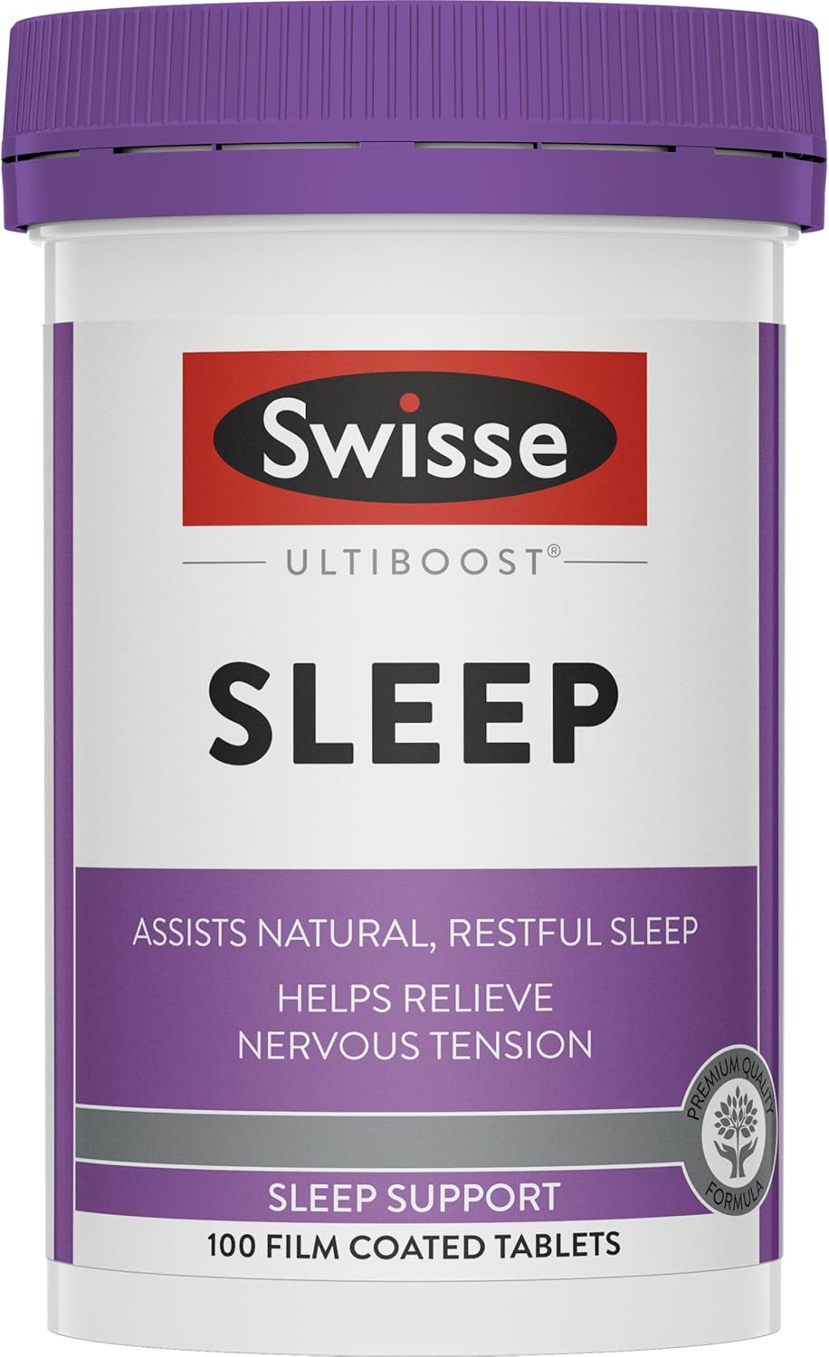 Swisse Ultiboost Sleep with Magnesium and Valerian - Helps Relieve Nervous Tension &amp; Assists Natural, Restful Sleep - 100 Tablets