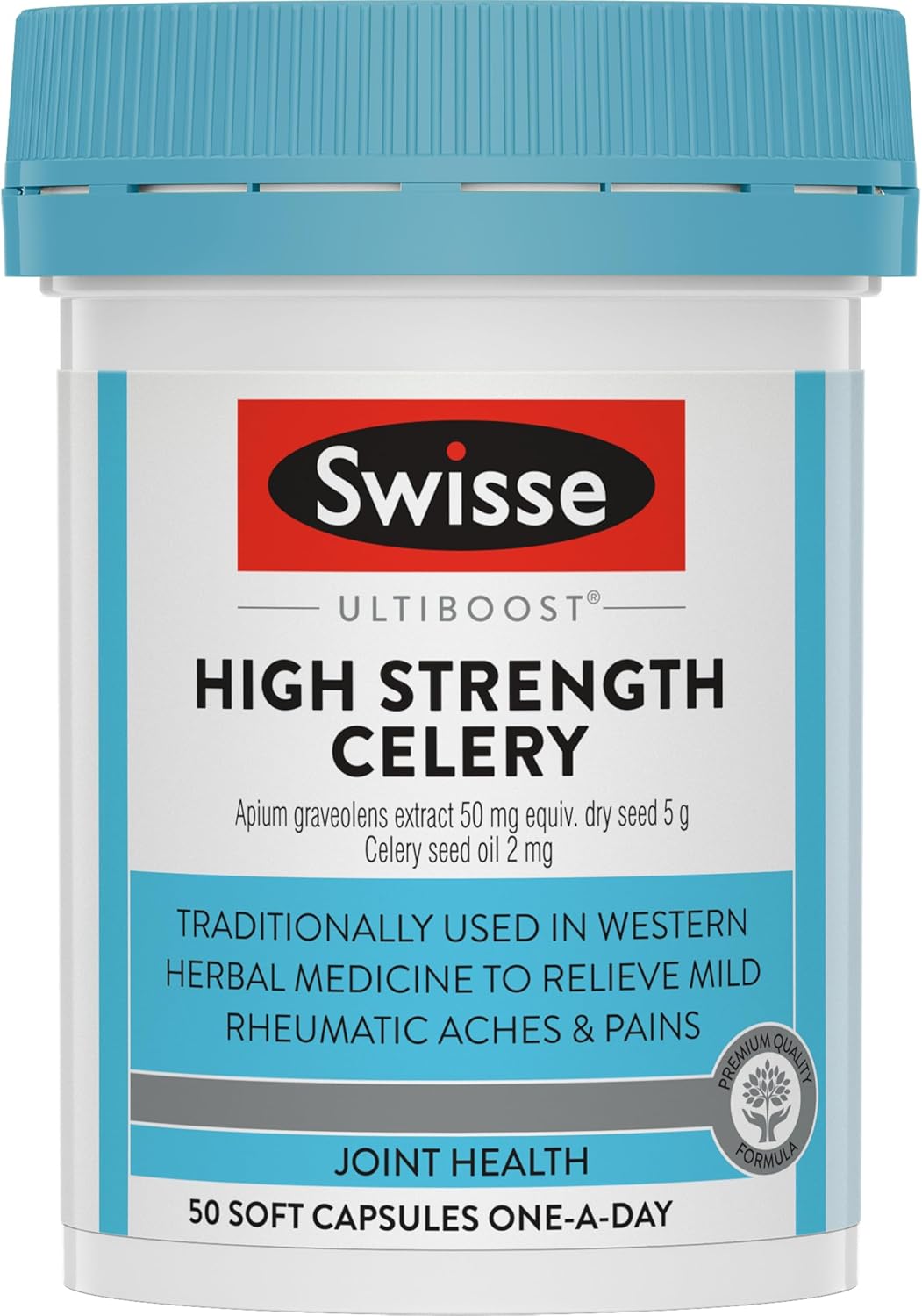 Swisse Ultiboost High Strength Celery - Reduces Joint Pain &amp; Inflammation - 50 Capsules