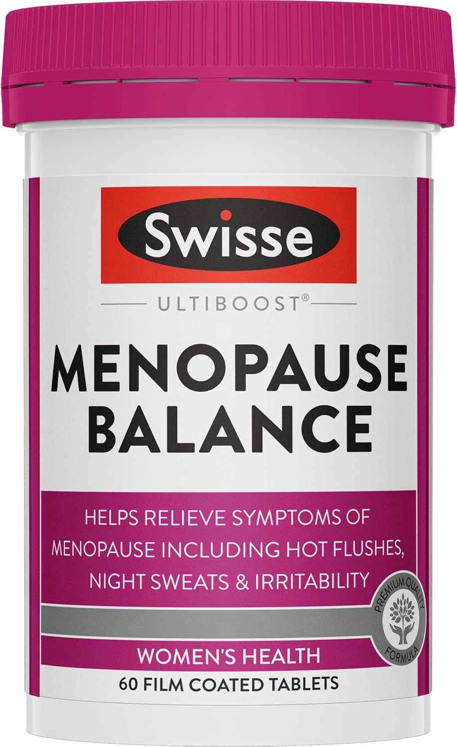 Swisse Ultiboost Menopause Balance - Helps Relieve Symptoms Including Hot Flushes &amp; Night Sweats - 60 Tablets
