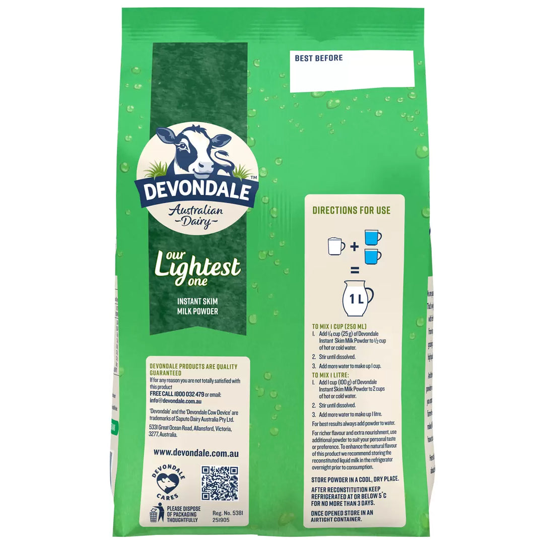 Devondale Instant Skim Cream Milk Powder 1 kg
