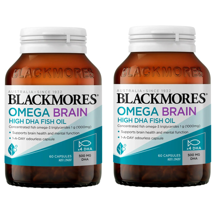 Blackmores Omega Brain High DHA Fish Oil 60 Capsules