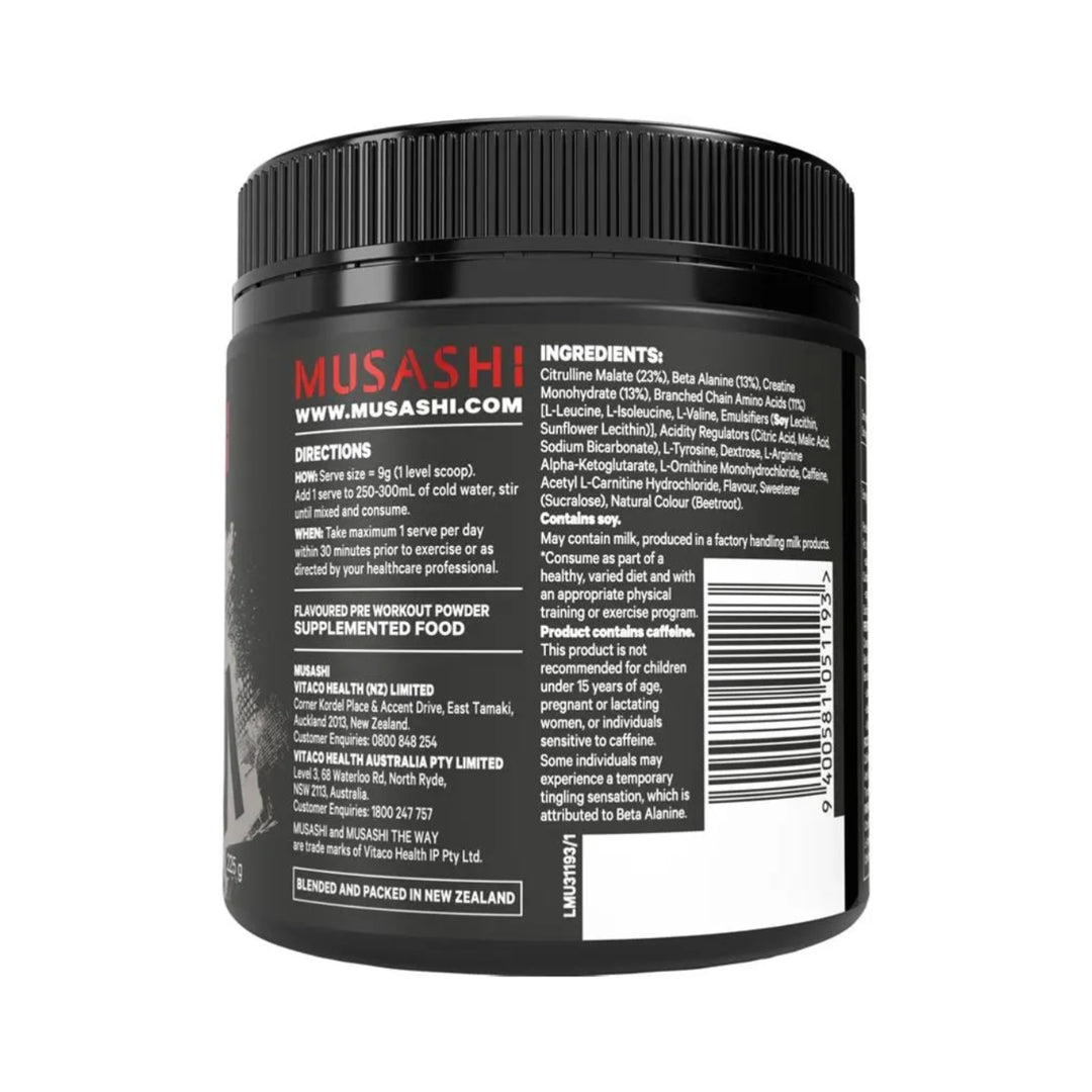 Musashi Pre Workout Watermelon 225g