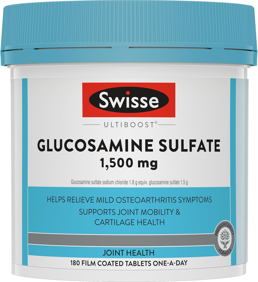 Swisse Ultiboost Glucosamine Sulfate 1,500mg - Supports Joint Mobility &amp; Cartilage Health - 180 Tablets
