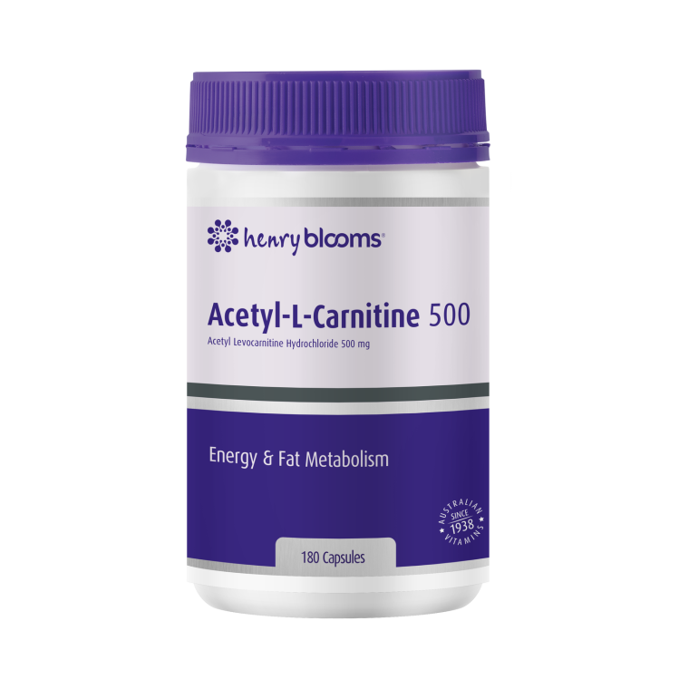 Henry Blooms Acetyl L-Carnitine 500mg 180 Capsules