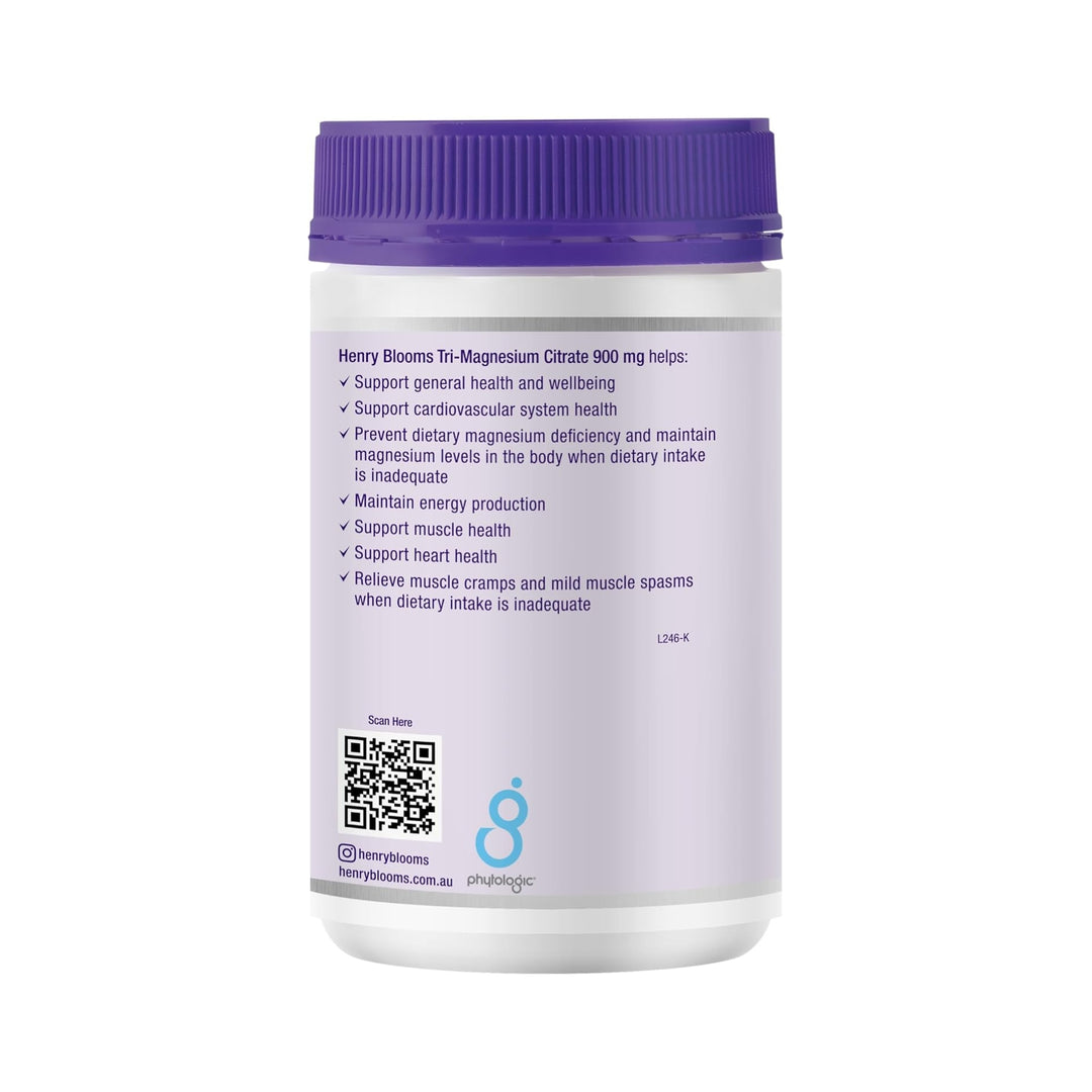 Henry Blooms Tri-Magnesium Citrate 900mg 150 Capsules