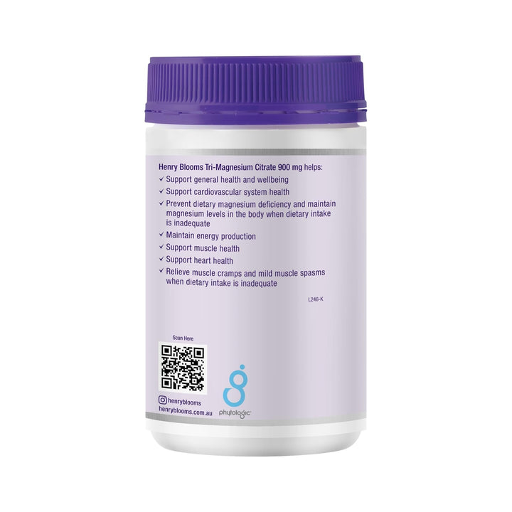 Henry Blooms Tri-Magnesium Citrate 900mg 150 Capsules