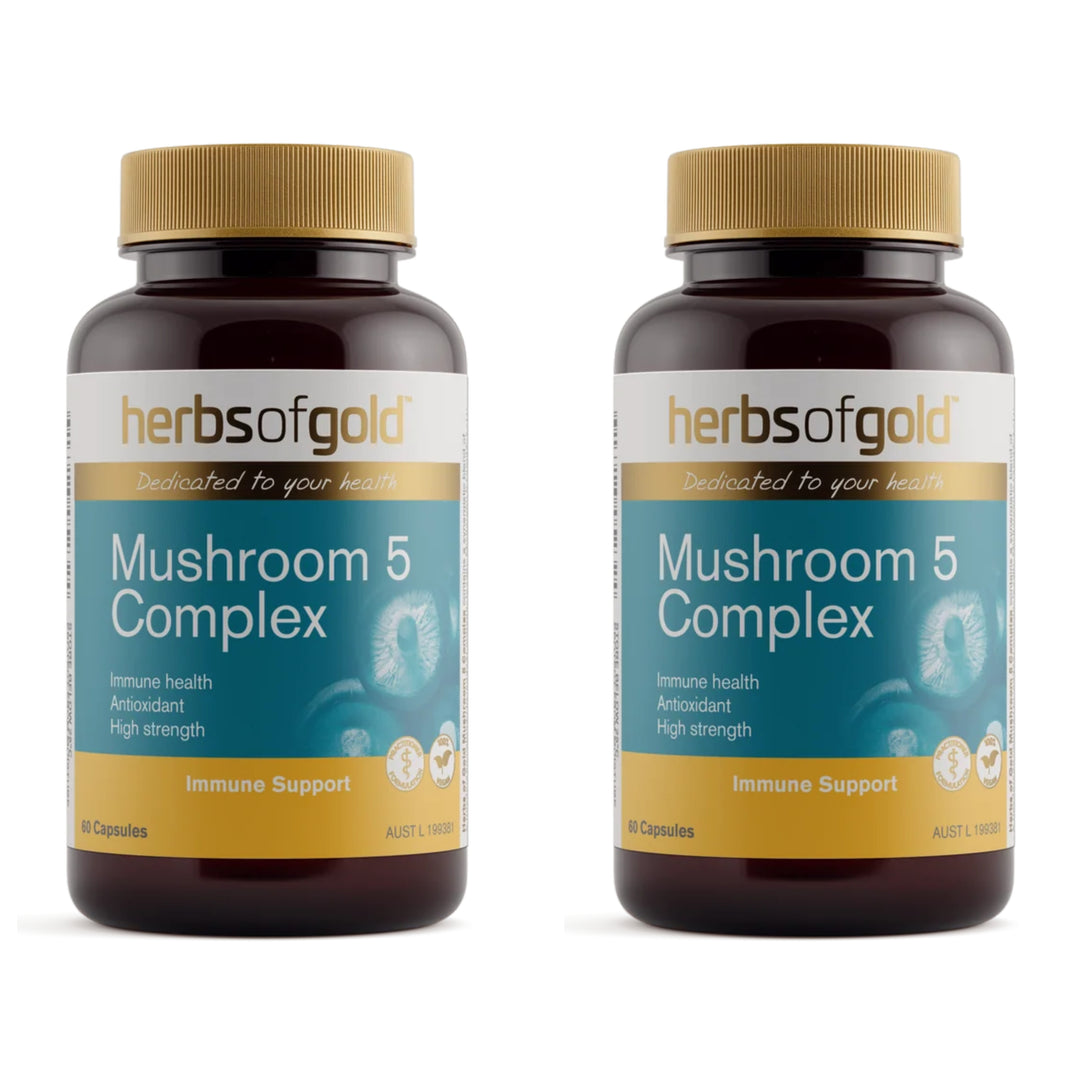 Herbs of Gold Mushroom 5 Complex 60 Capsules