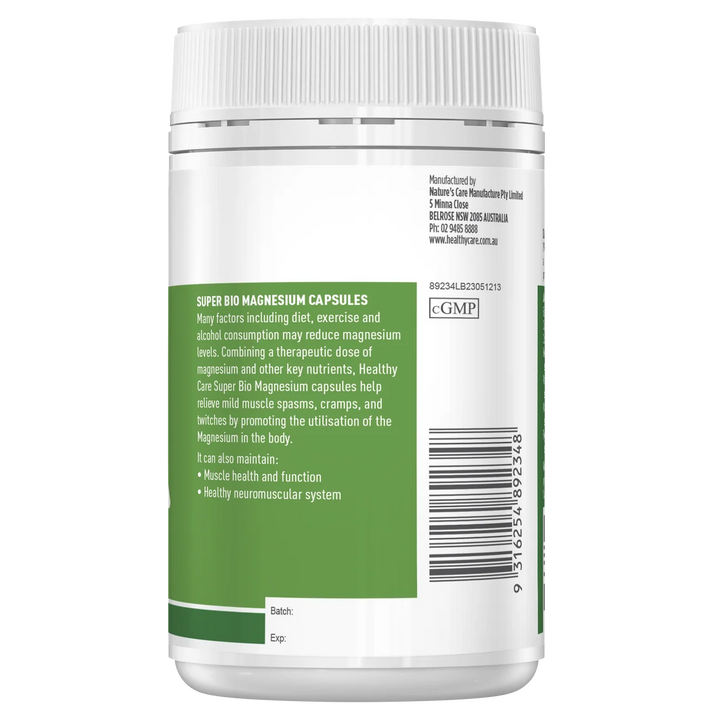 Healthy Care Super Bio Magnesium 100 Capsules