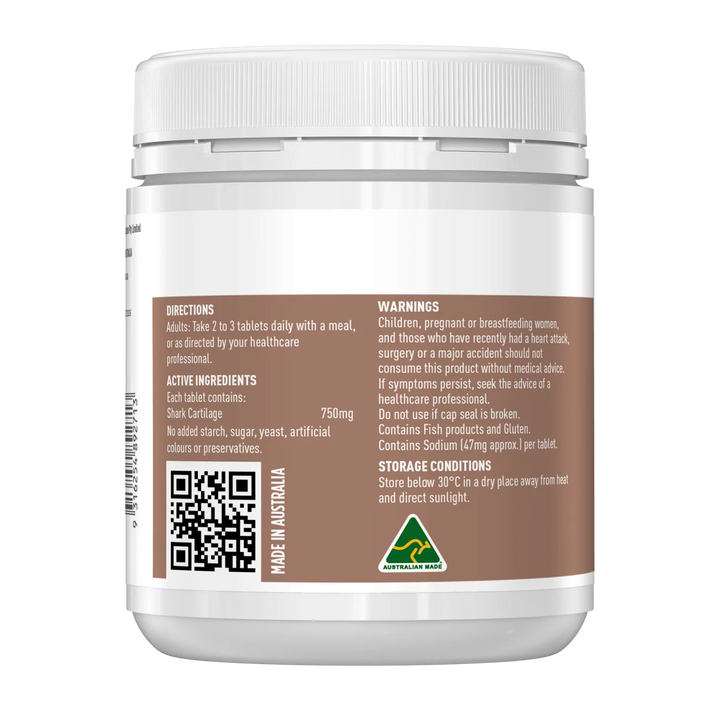 Healthy Care Shark Cartilage 750mg 200 Tablets