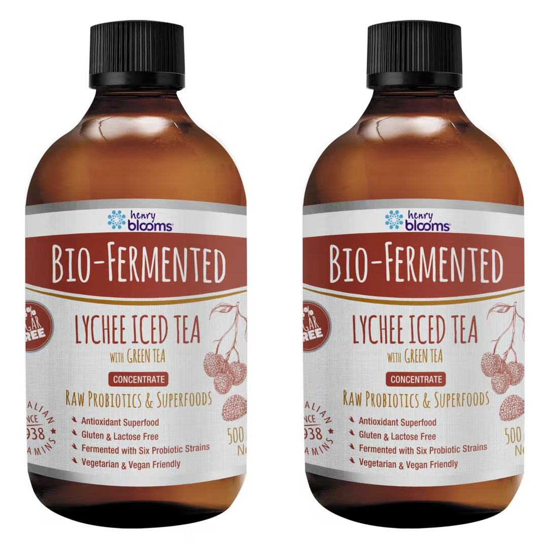 Henry Blooms Bio-Fermented Lychee Iced Tea with Green Tea 500 mL