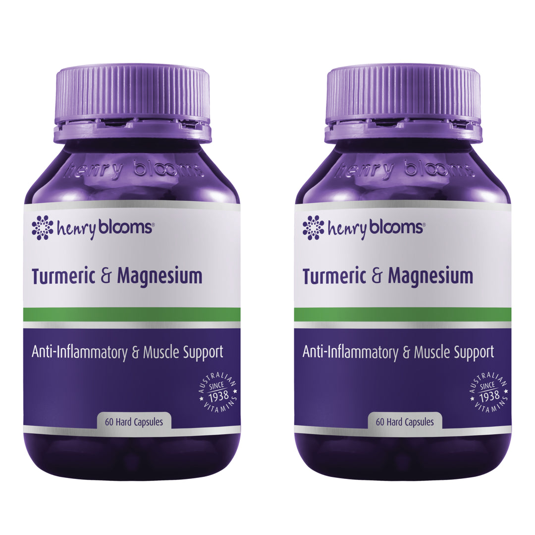 Henry Blooms Turmeric and Magnesium 60 Capsules