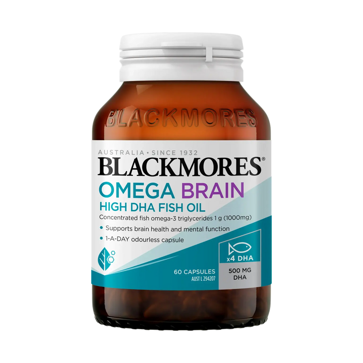 Blackmores Omega Brain High DHA Fish Oil 60 Capsules