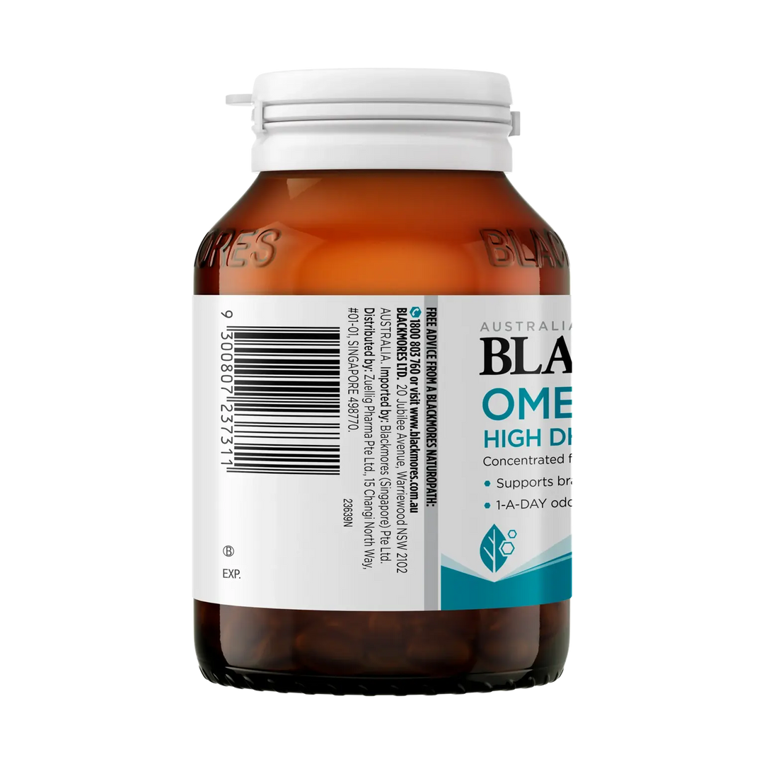 Blackmores Omega Brain High DHA Fish Oil 60 Capsules