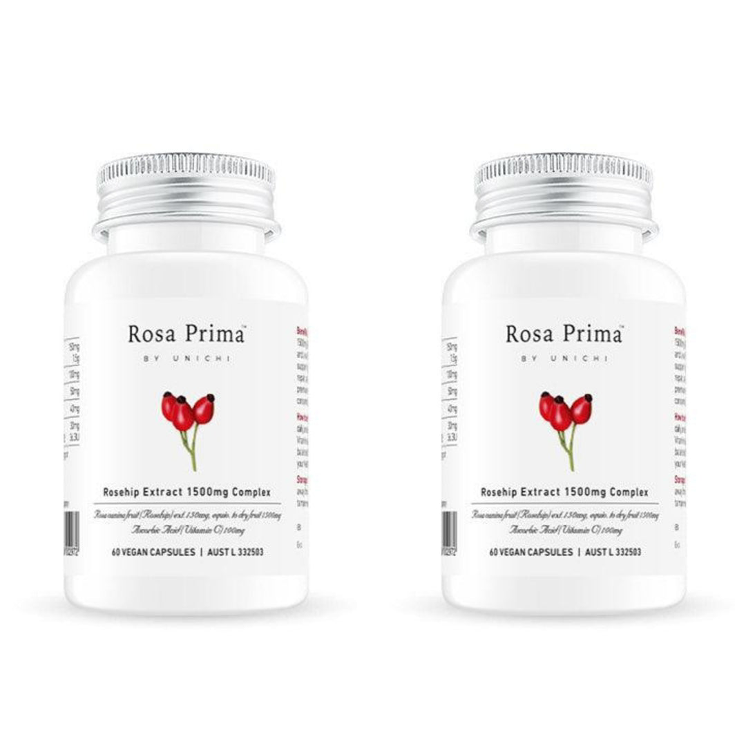 Unichi Rosa Prima Rosehip Extract 1500MG Complex 60 Capsules