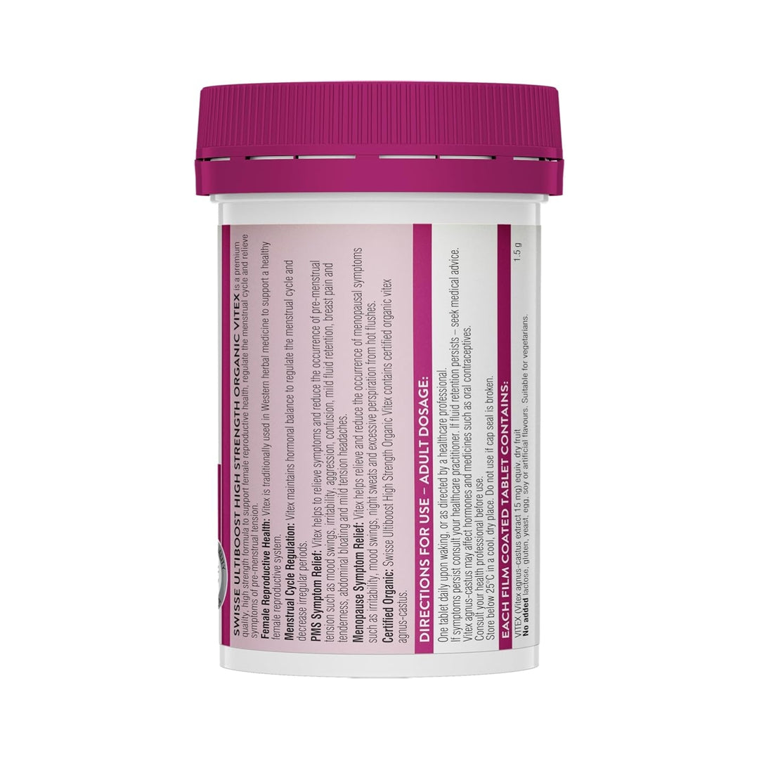 Swisse Ultiboost High Strength Organic Vitex 60 Tablets