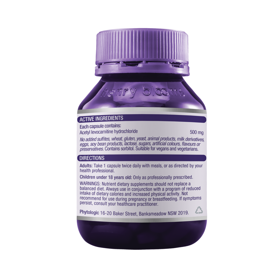 Henry Blooms Acetyl L-Carnitine 500mg 60 Capsules