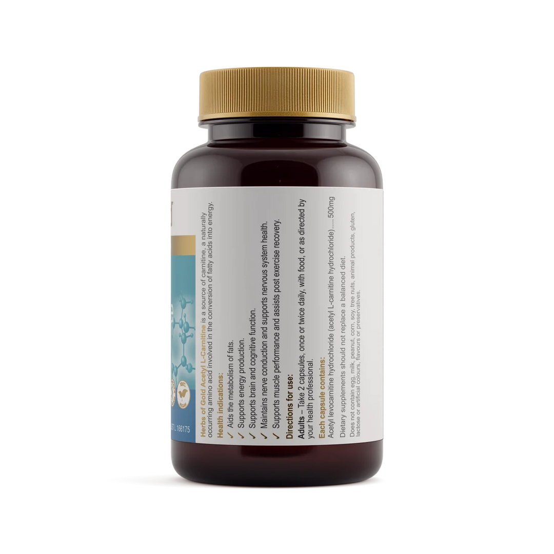 Herbs of Gold Acetyl L-Carnitine 60 Capsules