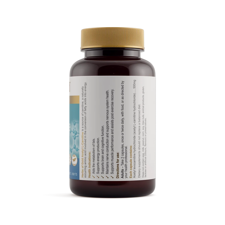 Herbs of Gold Acetyl L-Carnitine 60 Capsules