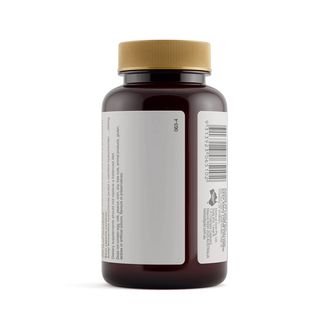 Herbs of Gold Acetyl L-Carnitine 60 Capsules