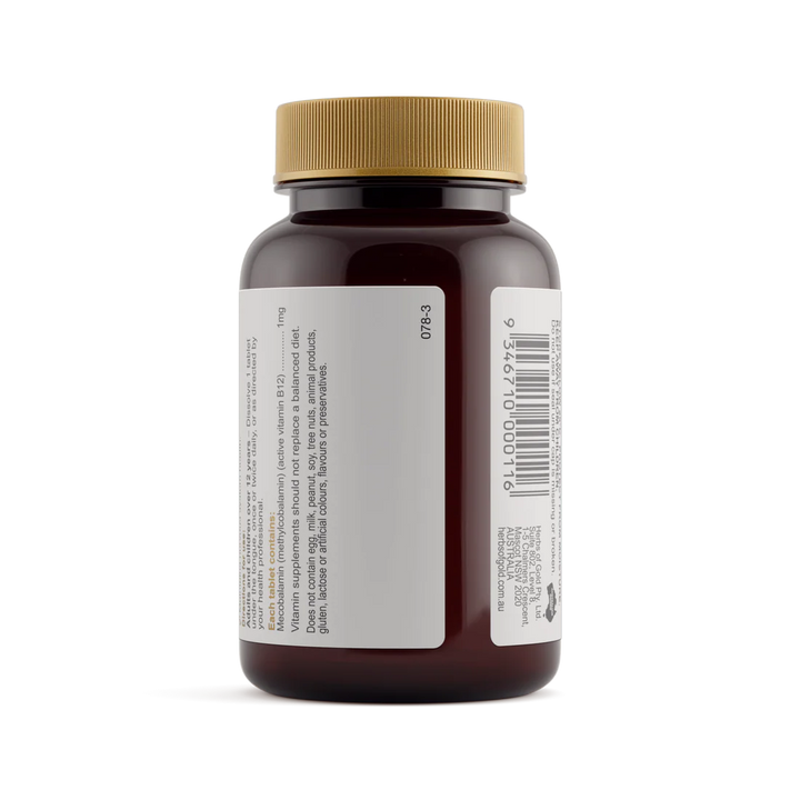 Herbs of Gold Activated Sublingual B12 75 Tablets