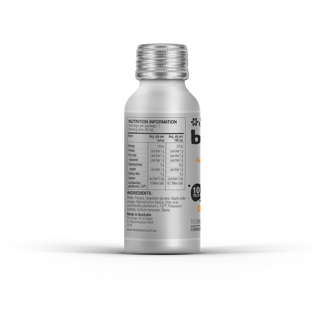 Henry Blooms BellyMe Digest Cleanse Papaya + ACV 60 mL