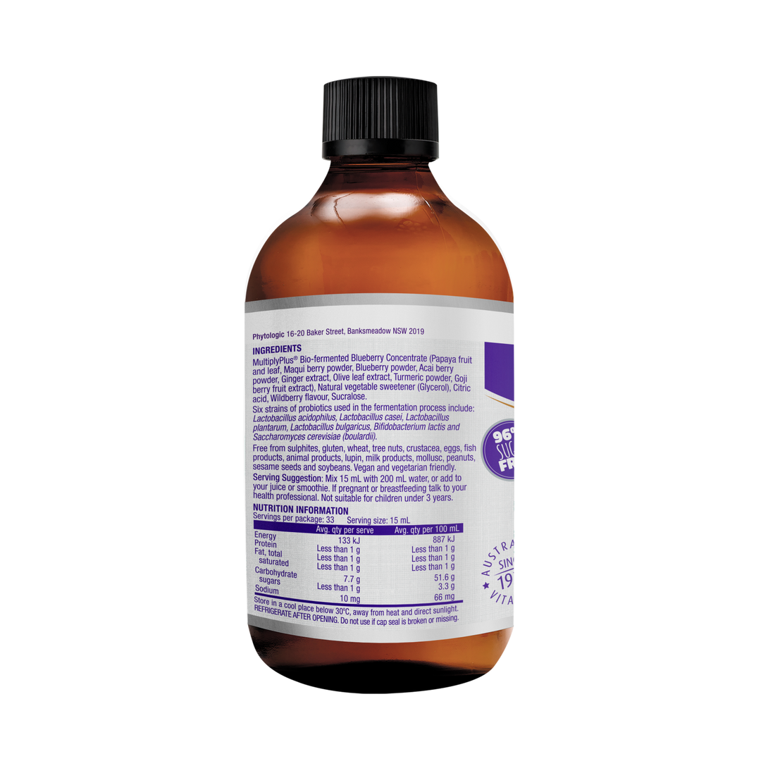 Henry Blooms Bio-Fermented Blueberry with Papaya, Acai, Goji and Maqui 500 mL