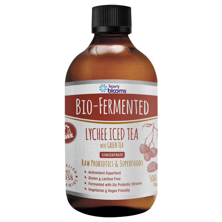 Henry Blooms Bio-Fermented Lychee Iced Tea with Green Tea 500 mL