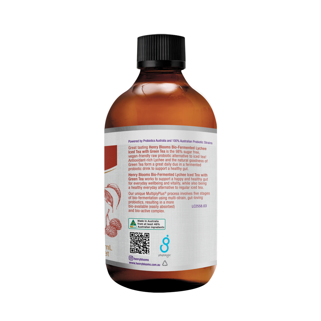 Henry Blooms Bio-Fermented Lychee Iced Tea with Green Tea 500 mL