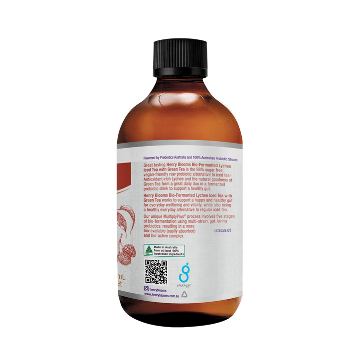 Henry Blooms Bio-Fermented Lychee Iced Tea with Green Tea 500 mL