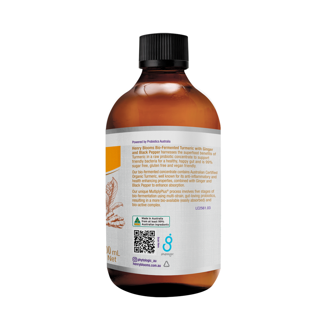Henry Blooms Bio-Fermented Turmeric with Ginger and Black Pepper 500 mL