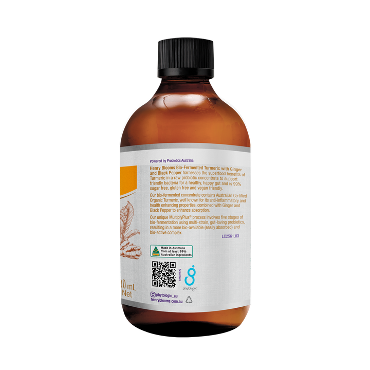 Henry Blooms Bio-Fermented Turmeric with Ginger and Black Pepper 500 mL