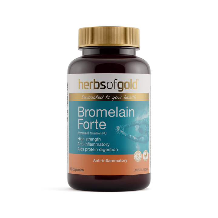 Herbs of Gold Bromelain Forte 60 Capsules