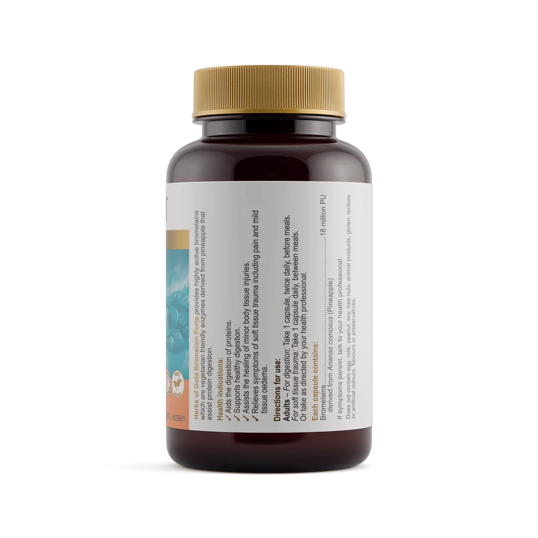 Herbs of Gold Bromelain Forte 60 Capsules