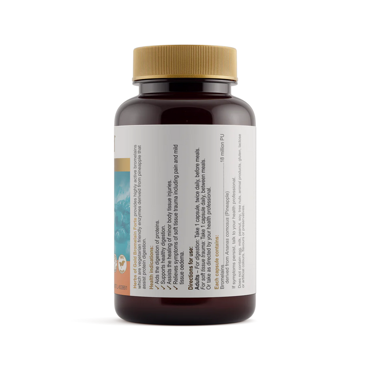Herbs of Gold Bromelain Forte 60 Capsules