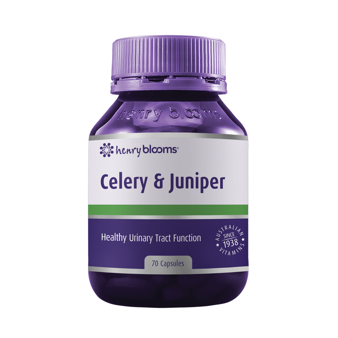 Henry Blooms Celery &amp; Juniper 70 Capsules
