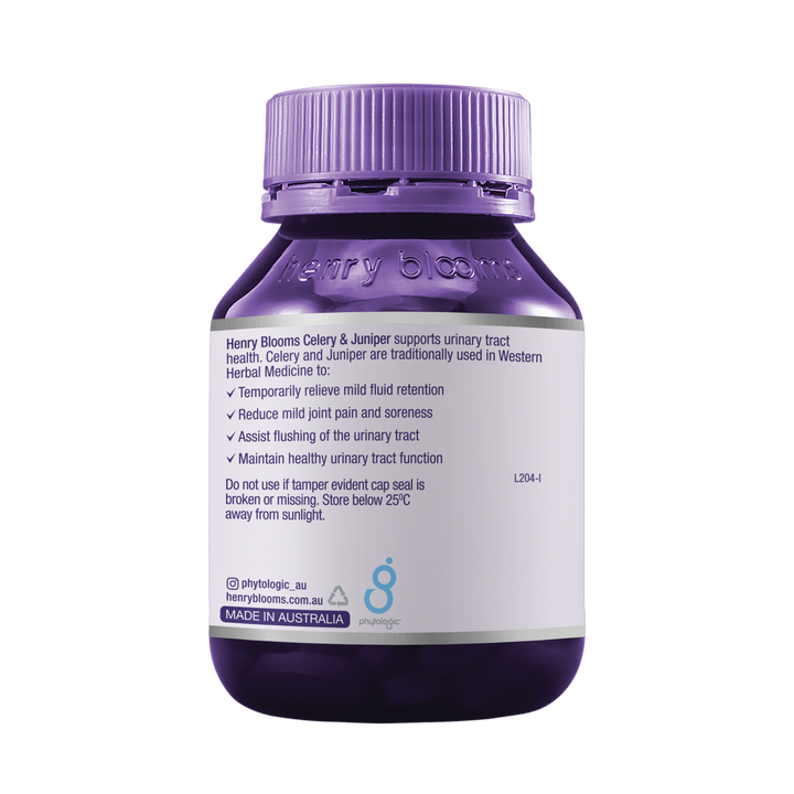 Henry Blooms Celery &amp; Juniper 70 Capsules