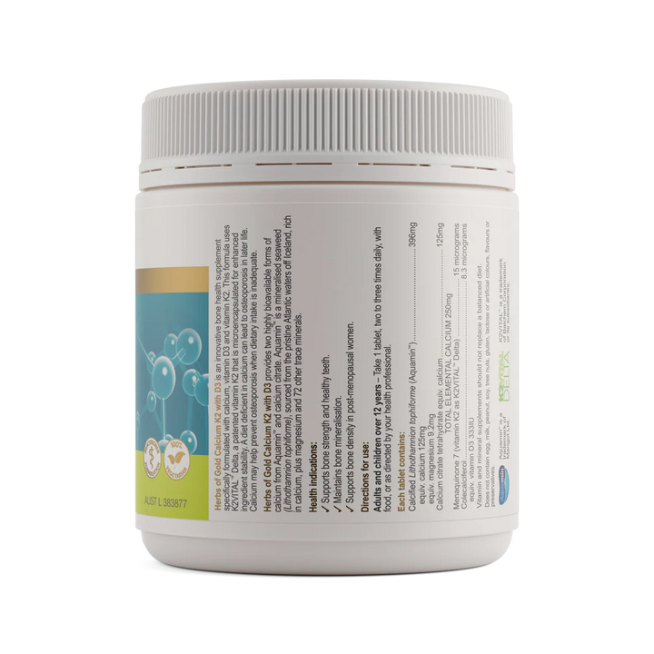 Herbs Of Gold Calcium K2 With D3 180 Tablets