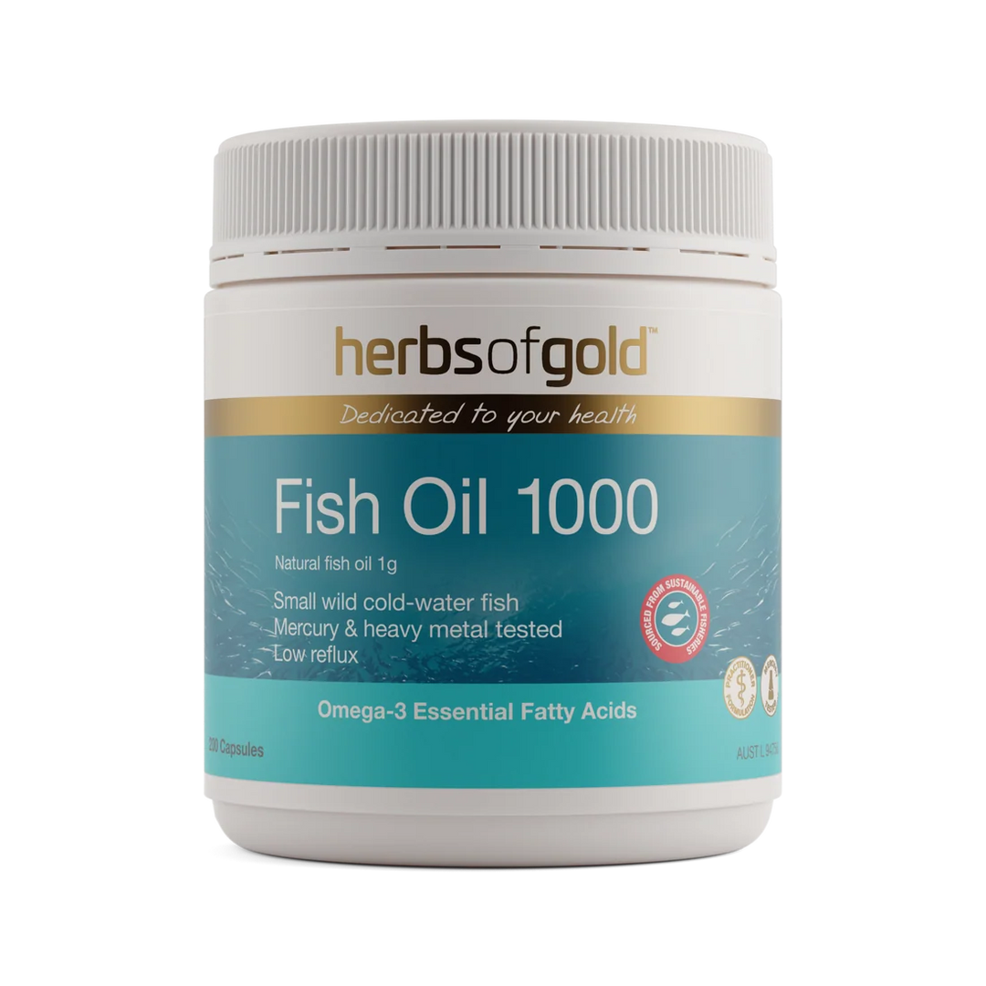 Herbs of Gold Fish Oil 1000 200 Capsules