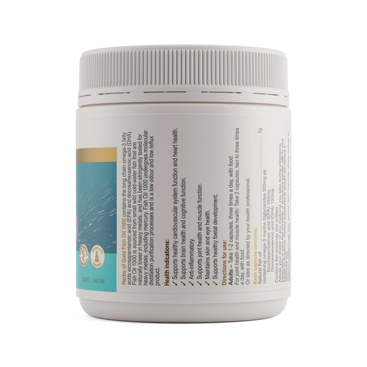 Herbs of Gold Fish Oil 1000 200 Capsules