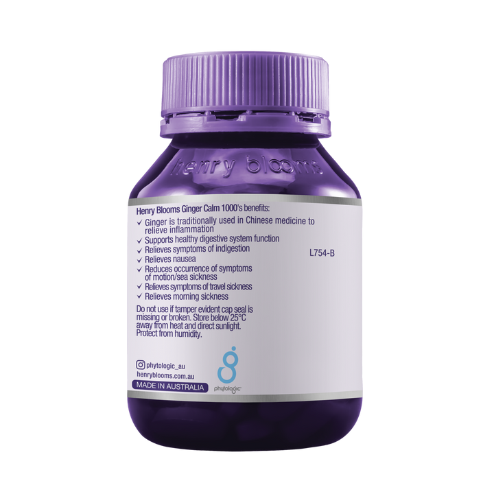 Henry Blooms Ginger Calm 1000mg 60 Capsules