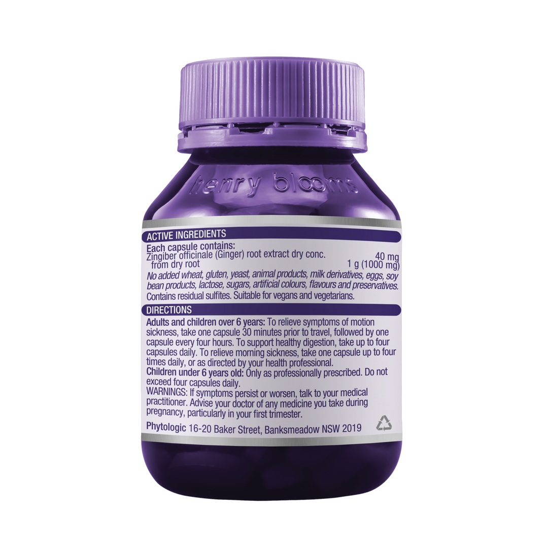 Henry Blooms Ginger Calm 1000mg 60 Capsules